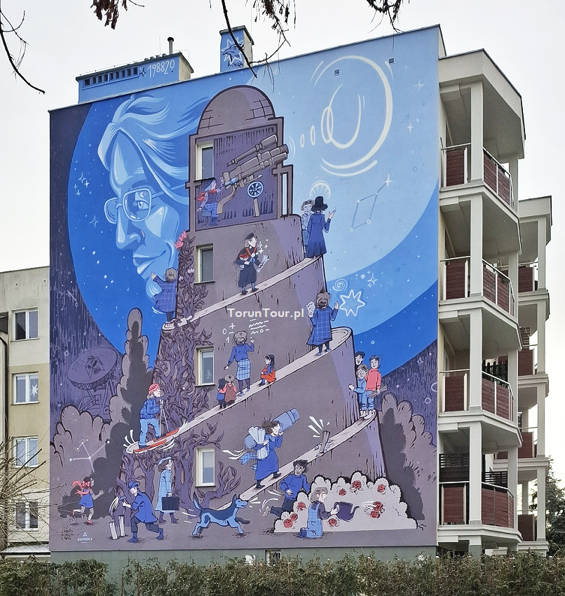 Mural Wilhelminy droga do gwiazd